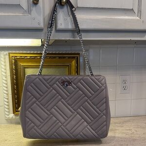 Michael Kors Quilted Gray Shoulder Bag
